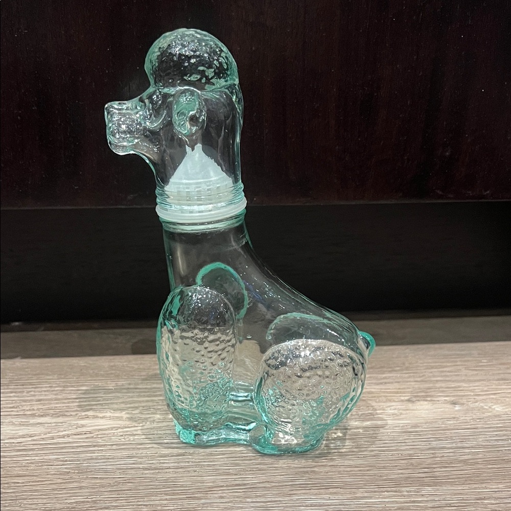 Vintage Italian Vetreria Etrusca Glass Poodle Decanter